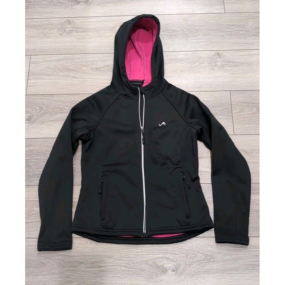 VERTICAL 9 YOUTH SIZE LARGE 14 FULL ZIP JACKET BLACK W/REFLECTIVE LOGO